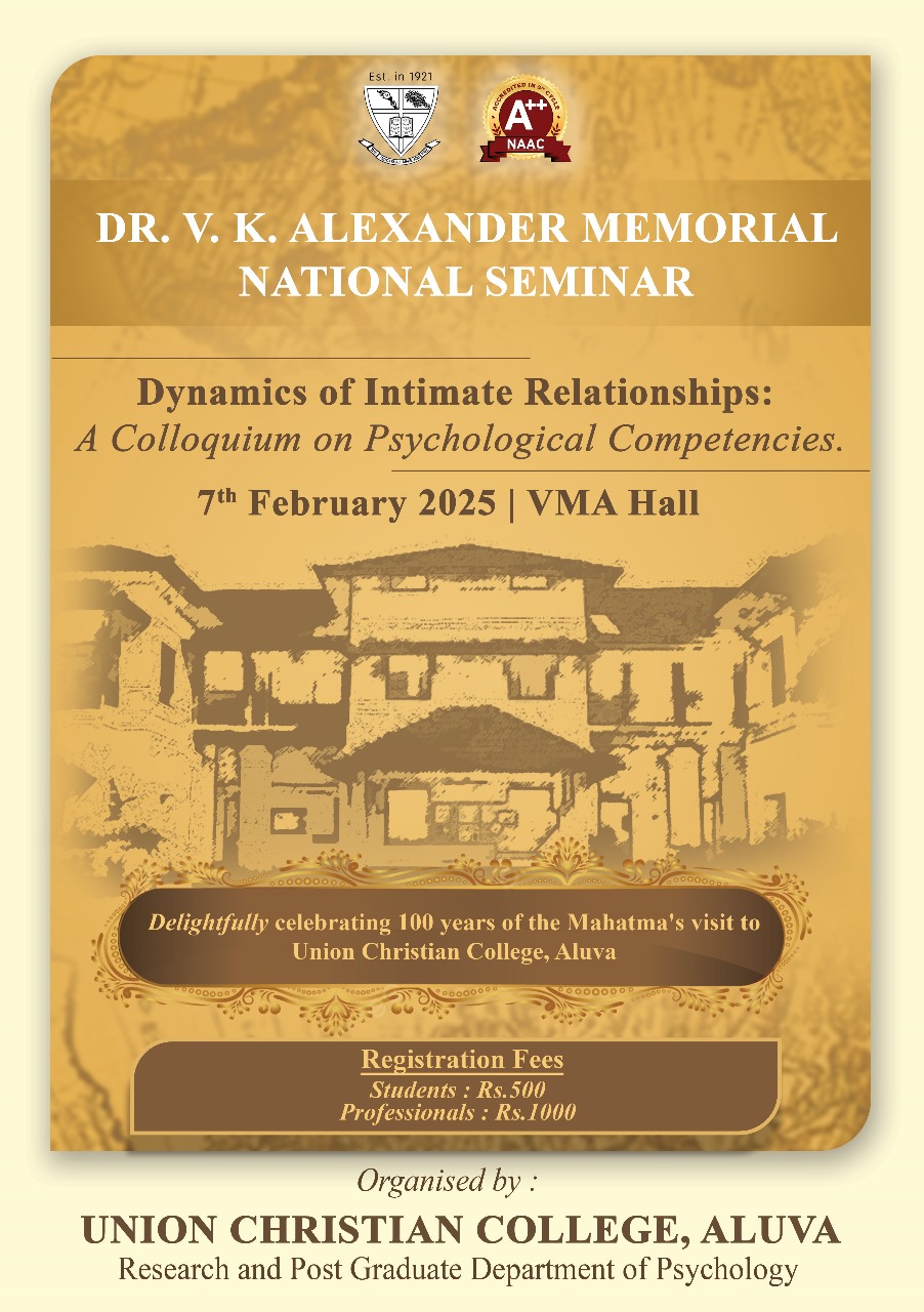Dr. V.K. Alexander Memorial National Seminar